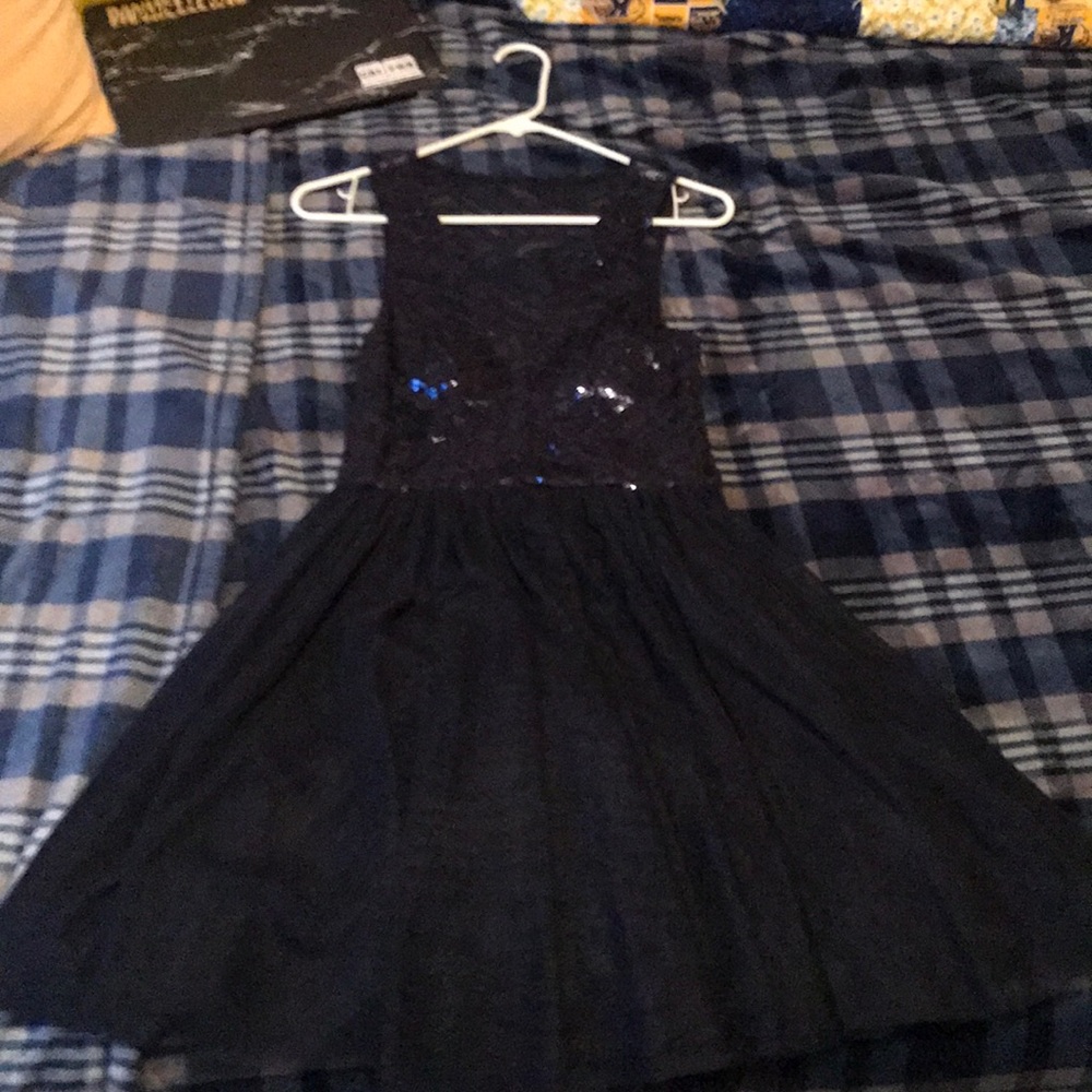 Navy sequined dress